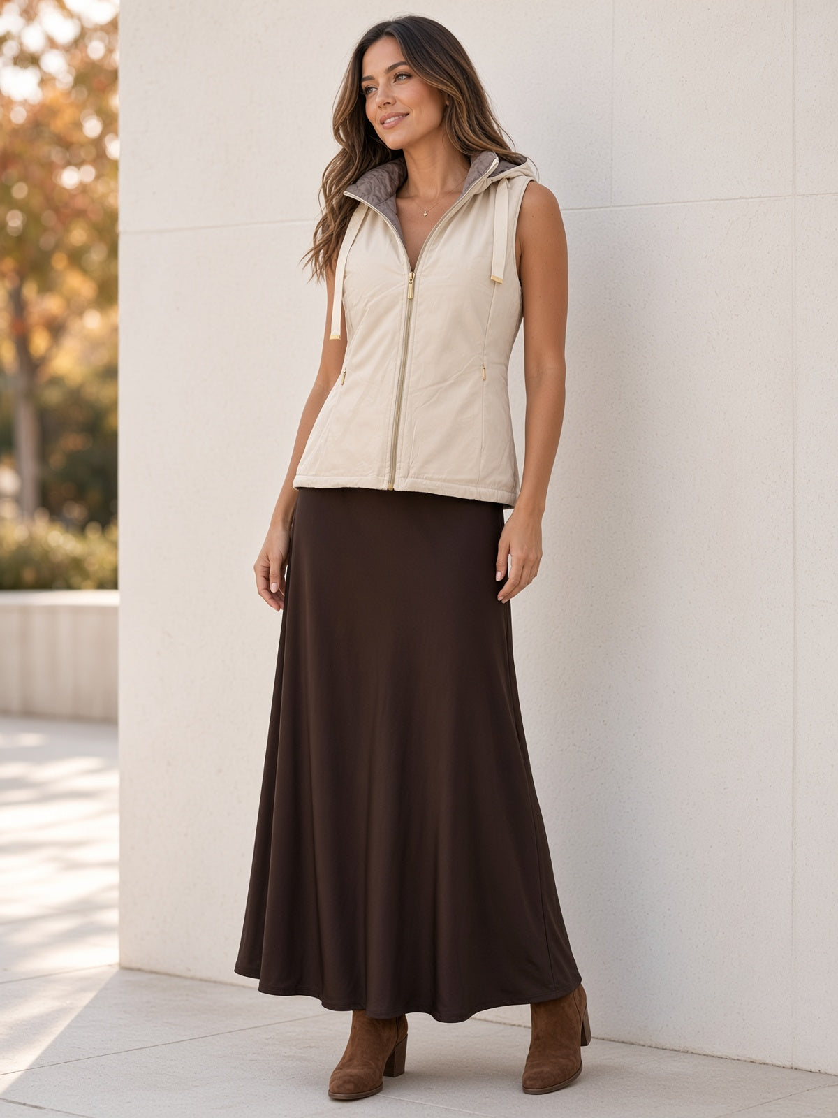 Chaleco Reversible Acolchado con Capucha J8222
