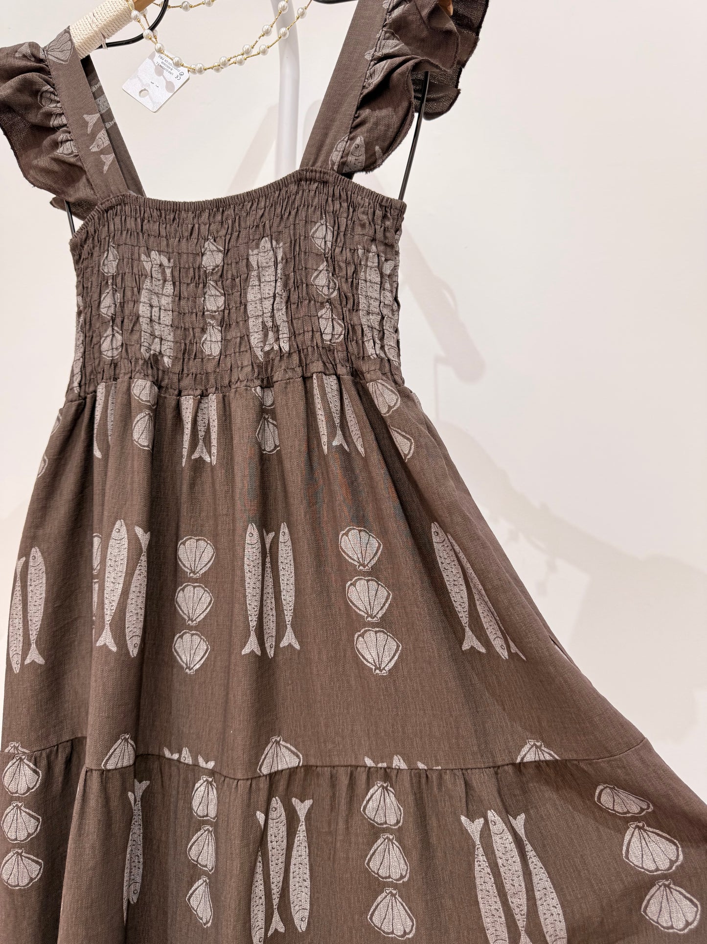Vestido largo estampado marino 39775
