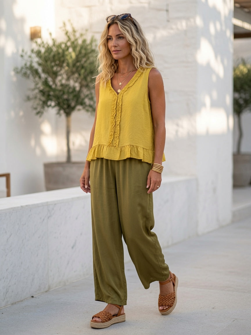Pantalón Palazzo Satén 7756