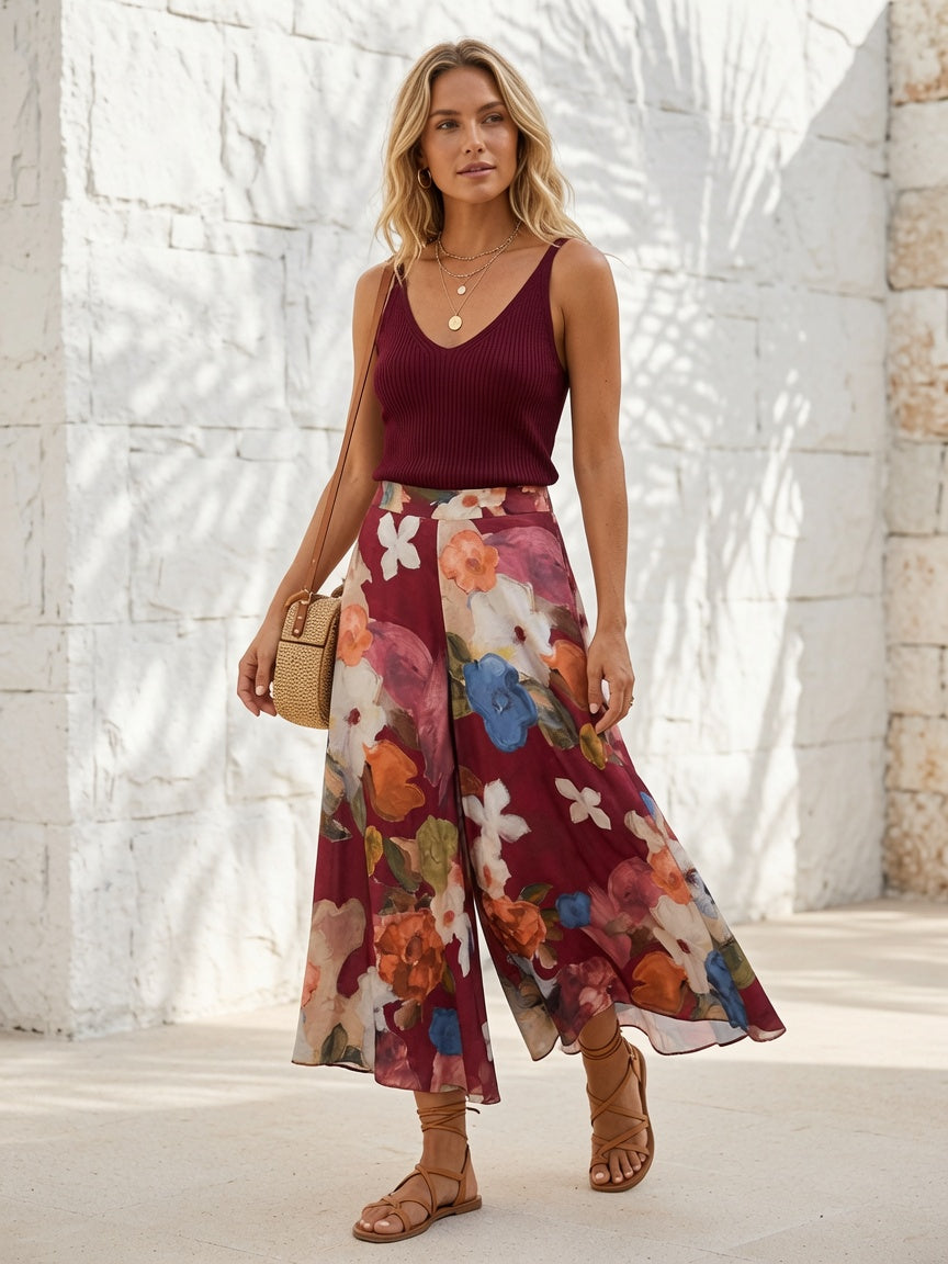 Falda-Pantalón Estampado 4359