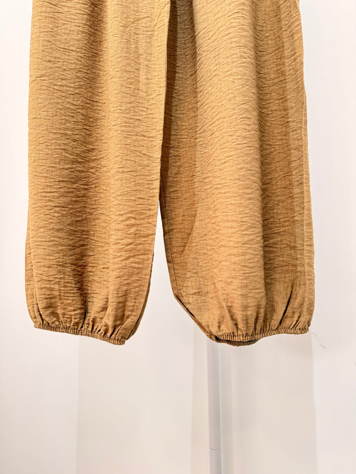 Pantalón bombacho de algodón con cintura elástica 13851