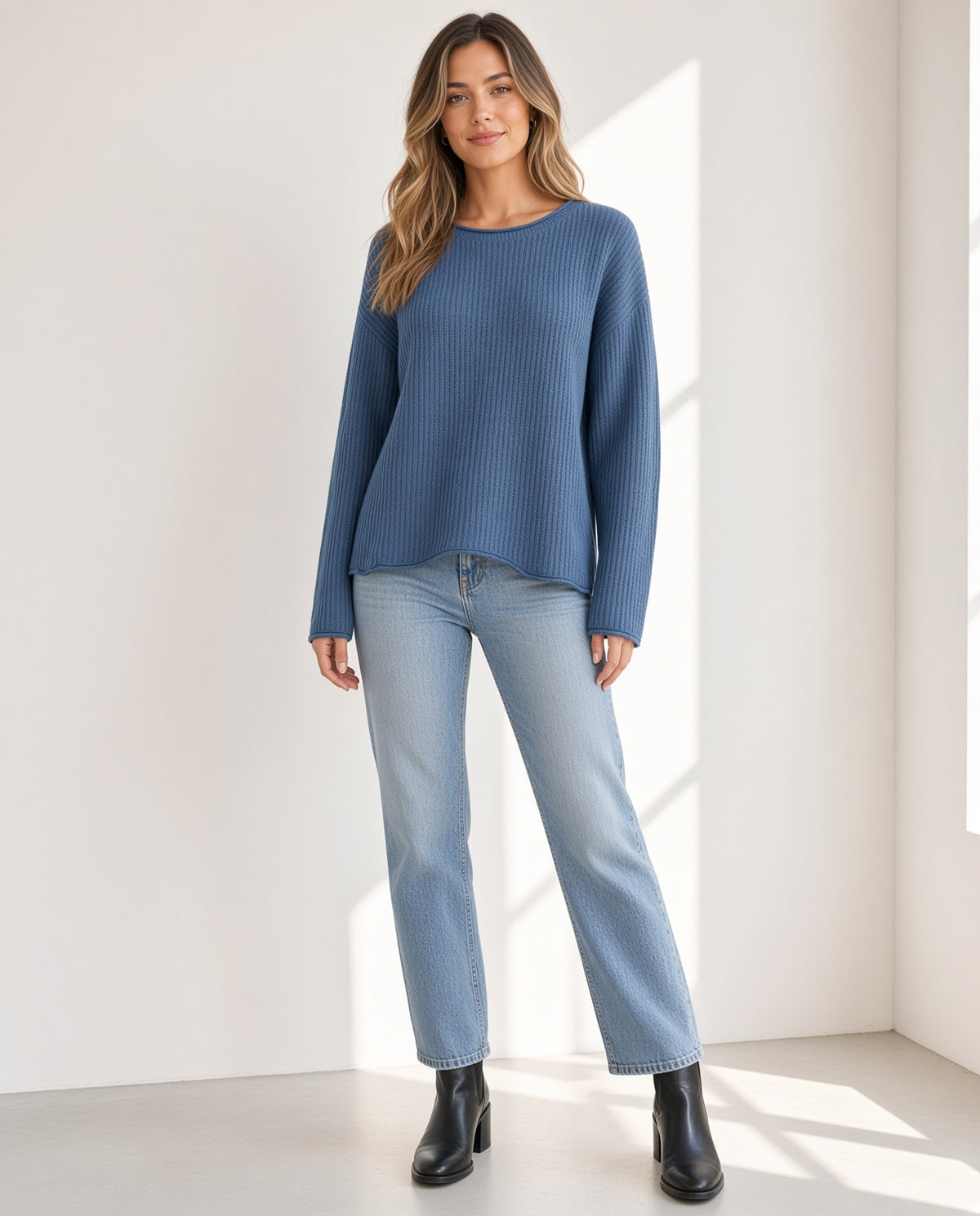 Jersey de punto canalé (estilo oversize / holgado) 2103