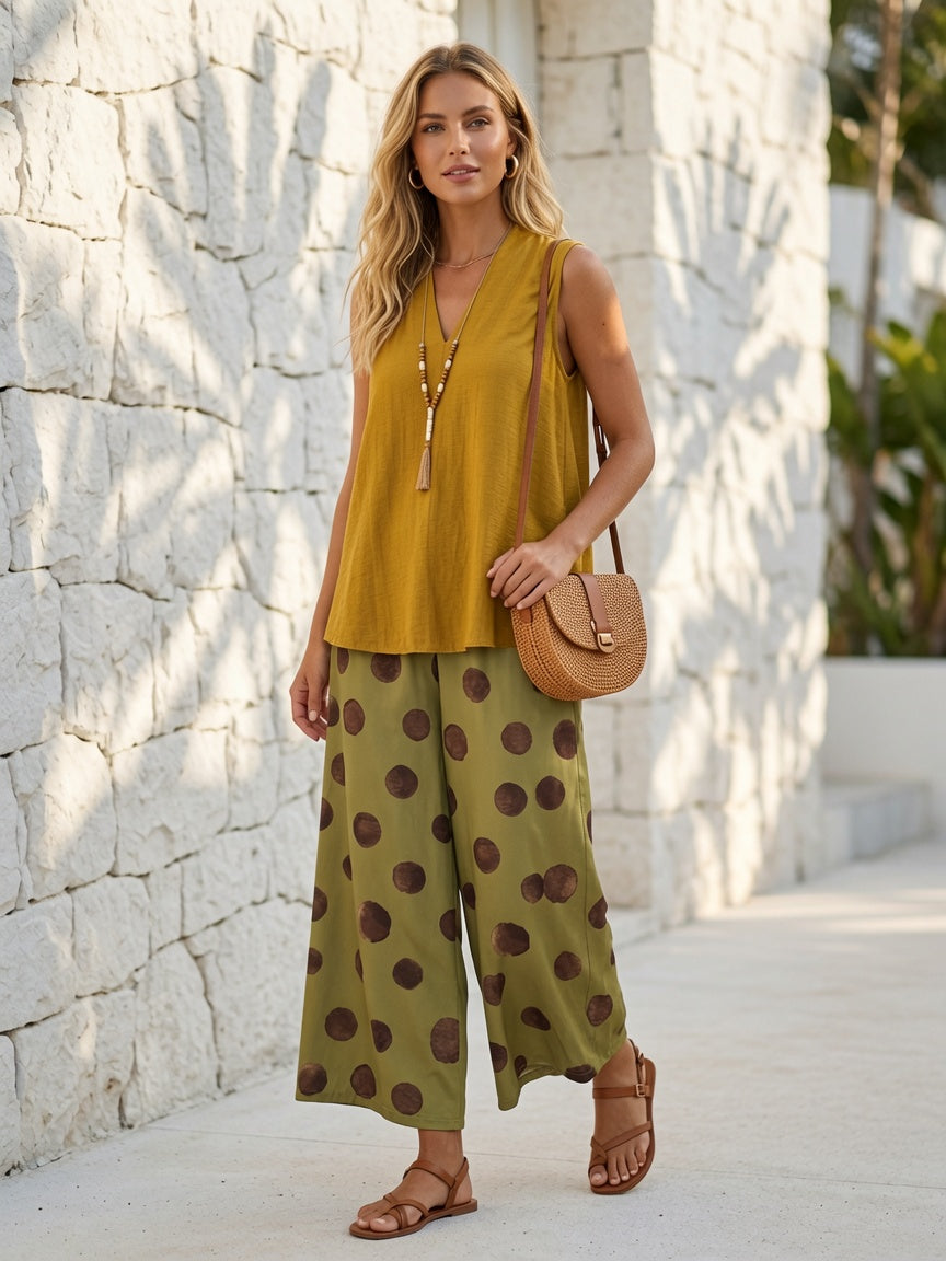 Pantalón Lunares Licra fria 2512