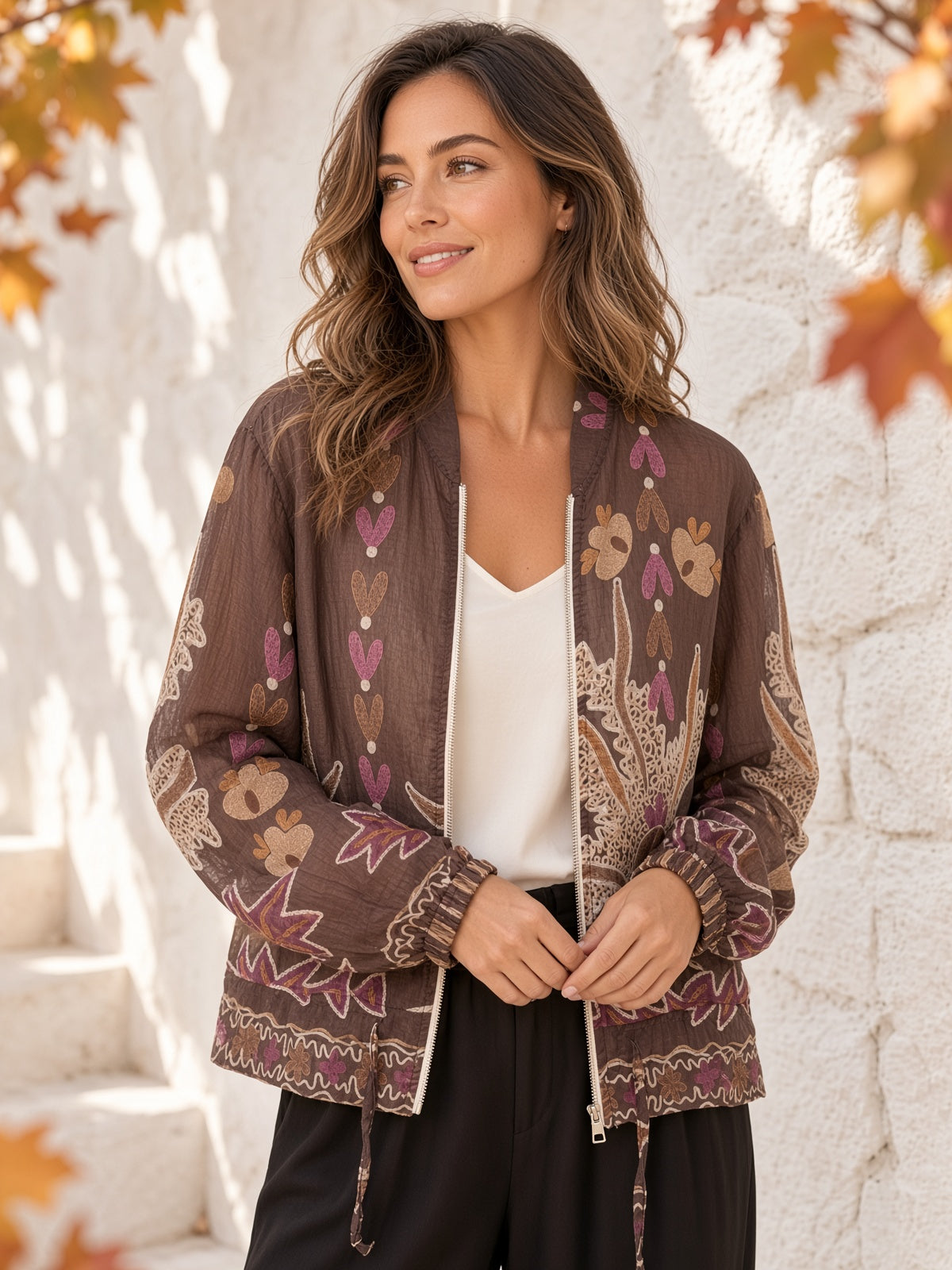 Bomber fino con cremallera 5408
