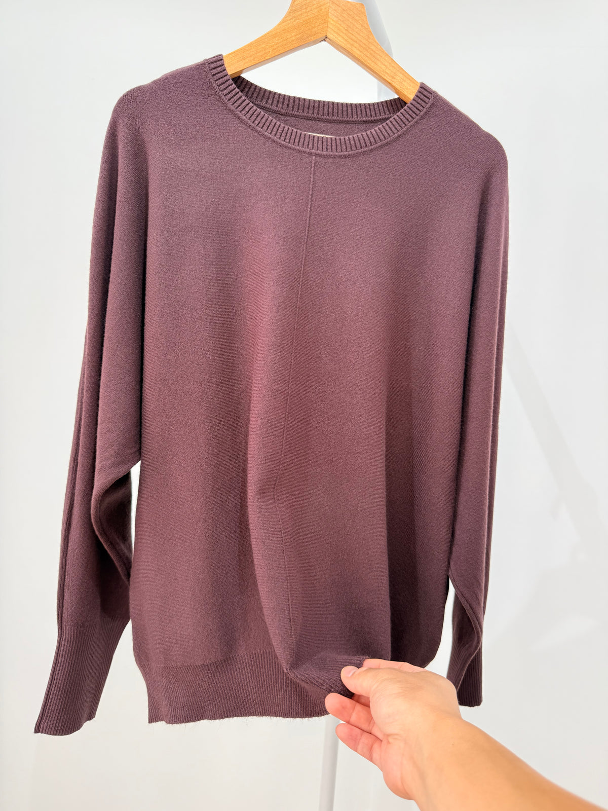 Jersey de punto oversize con raya central 12560