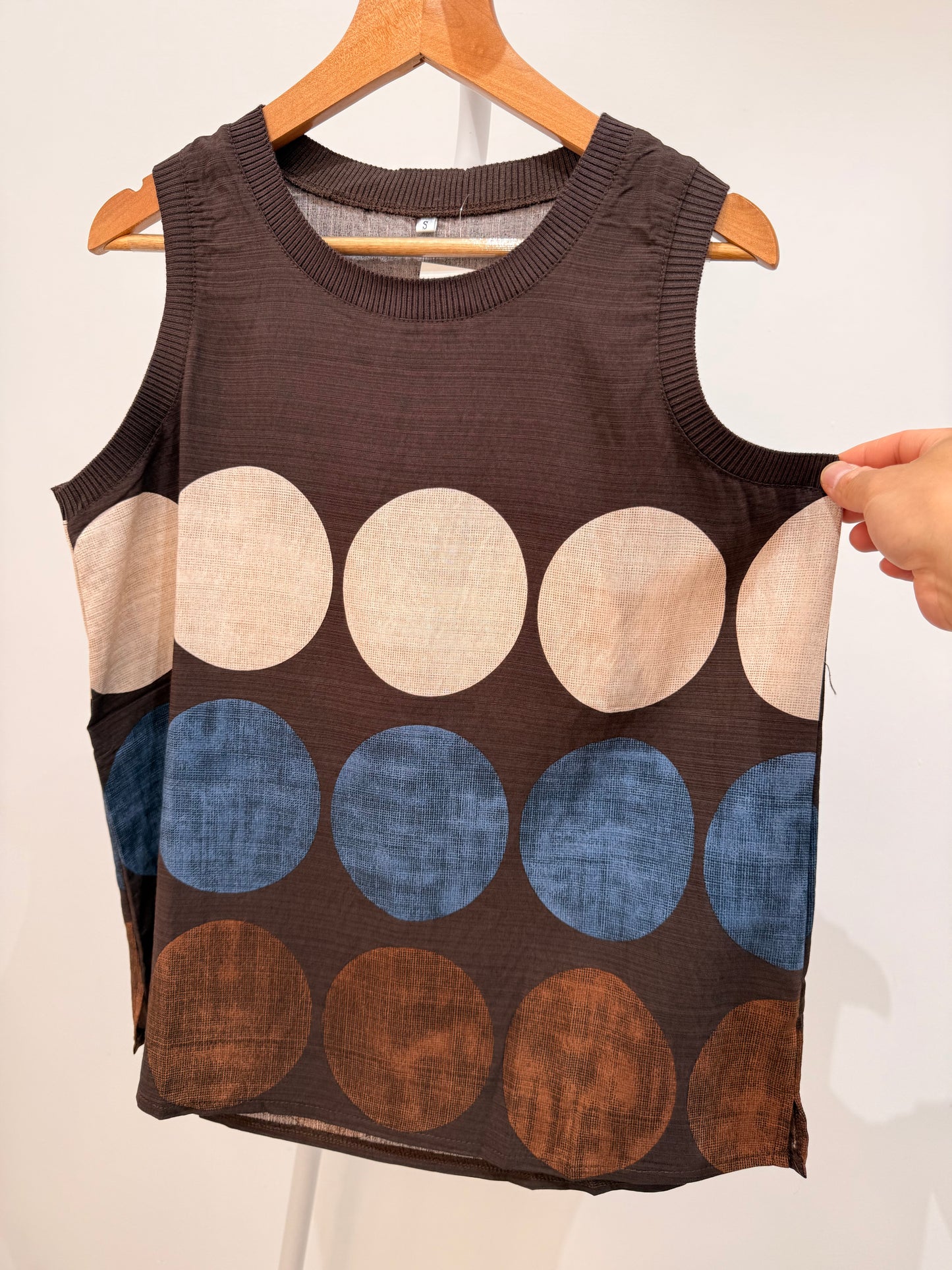 Blusa sin manga Círculos 156081
