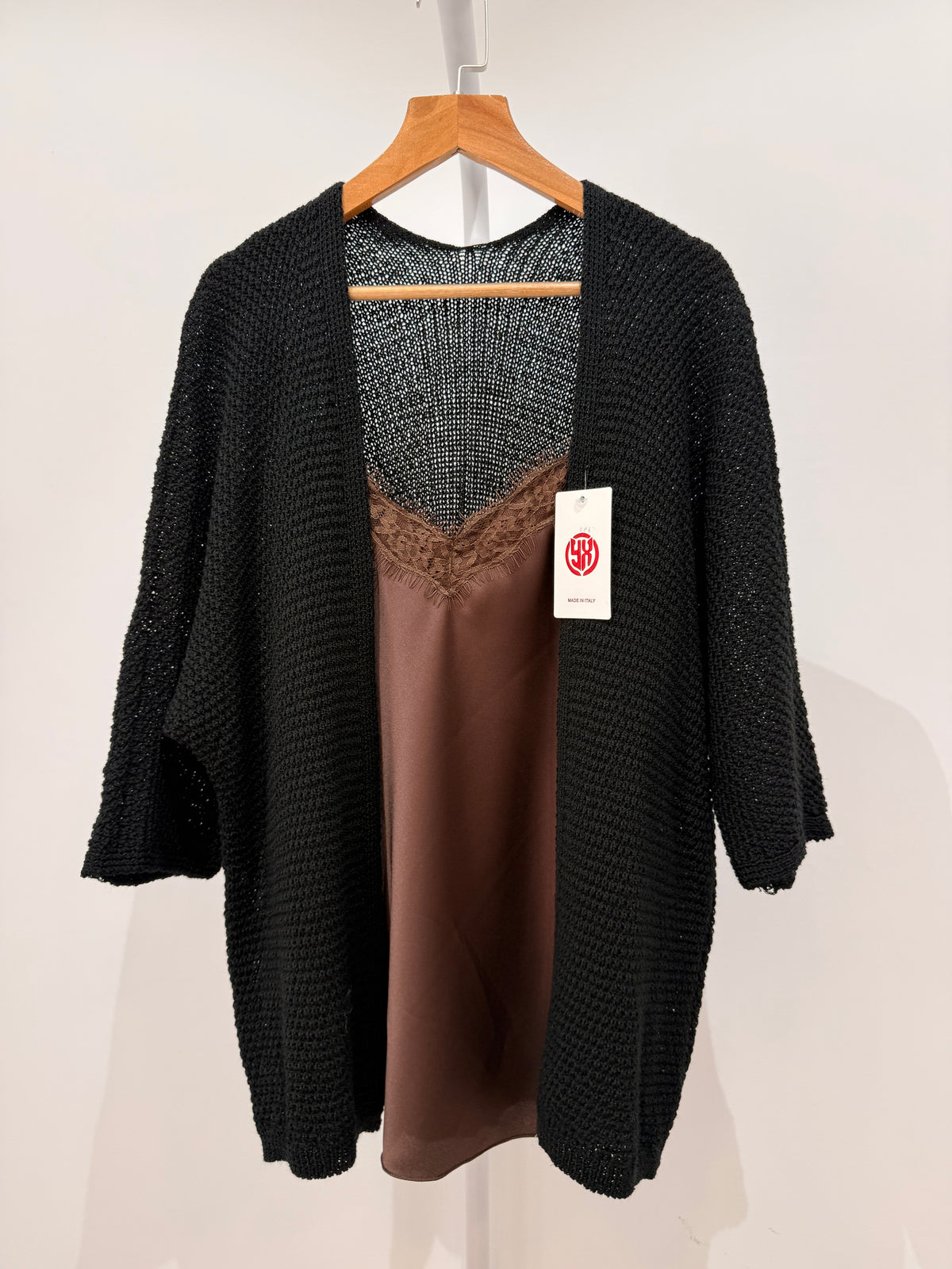 Chaqueta de punto fino manga murciélago 1859