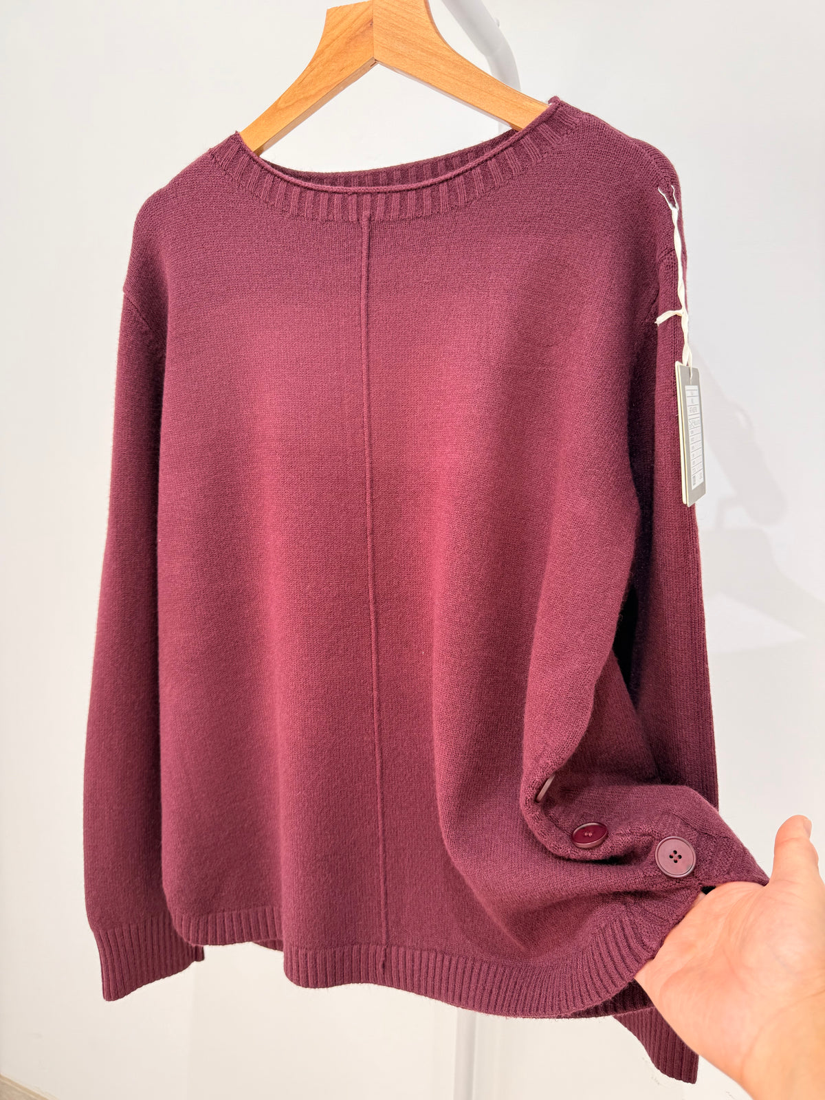 Jersey de punto detalle central vertical y botones laterales 26786