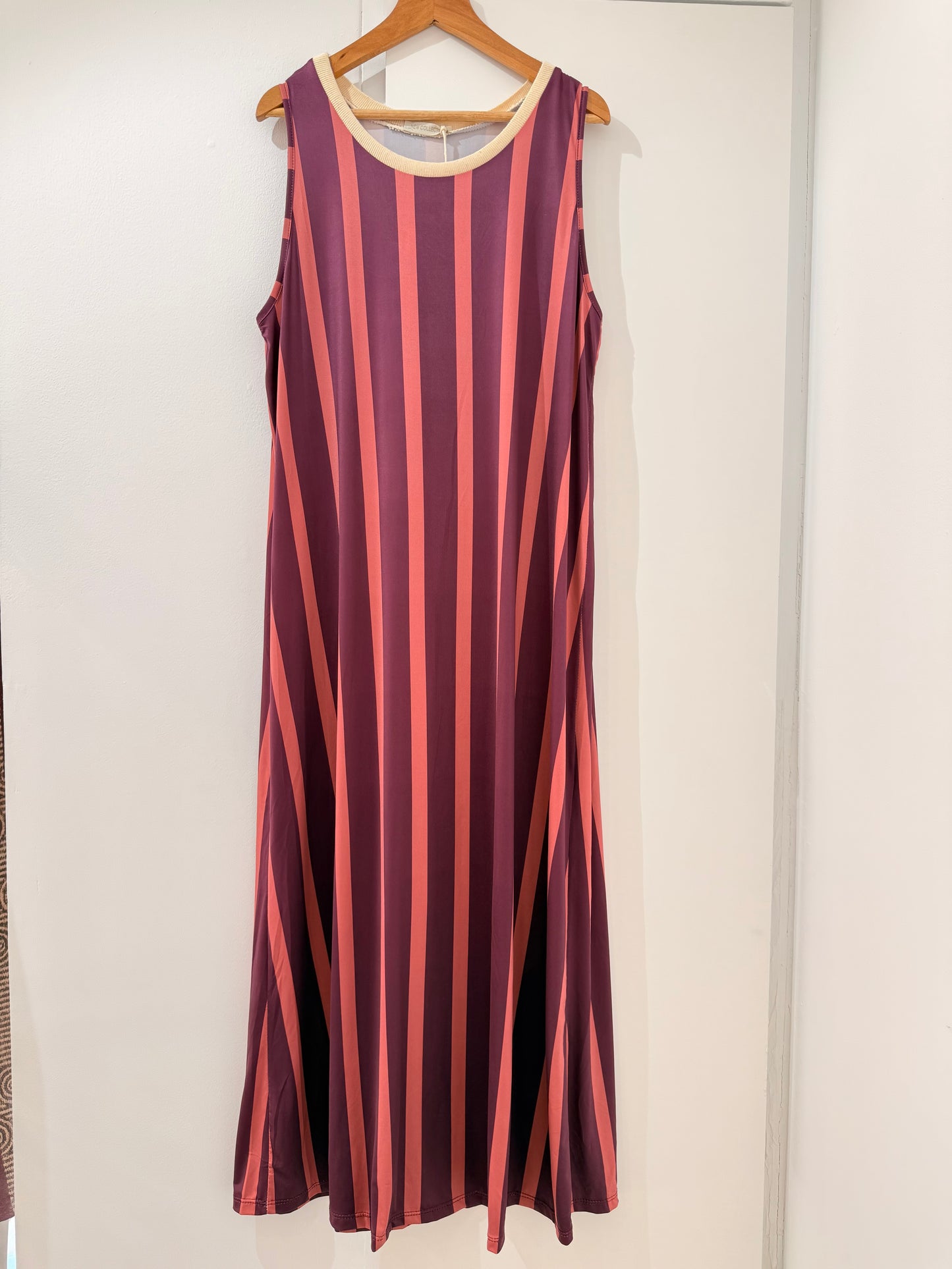 Vestido Licra Fría de Rayas Veraniego 68075
