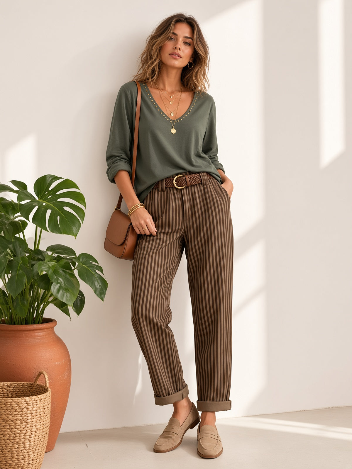 Pantalón de Rayas 25113