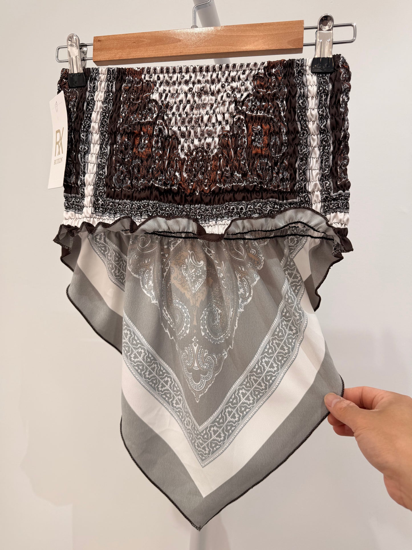 Top Palabra de Honor Pañuelo (Estampado Paisley) 1949
