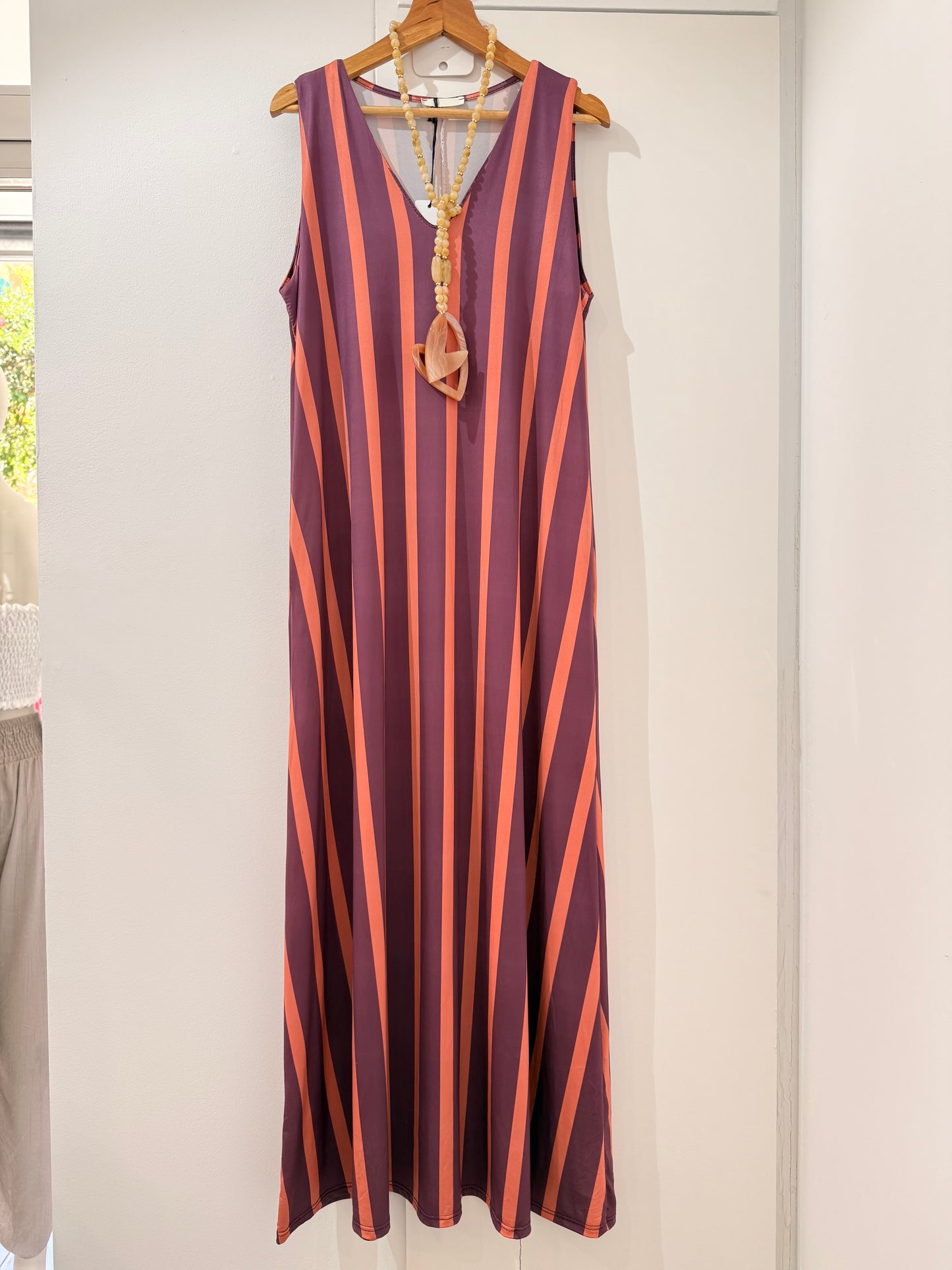 Vestido Rayas Verticales Licra fría 13488