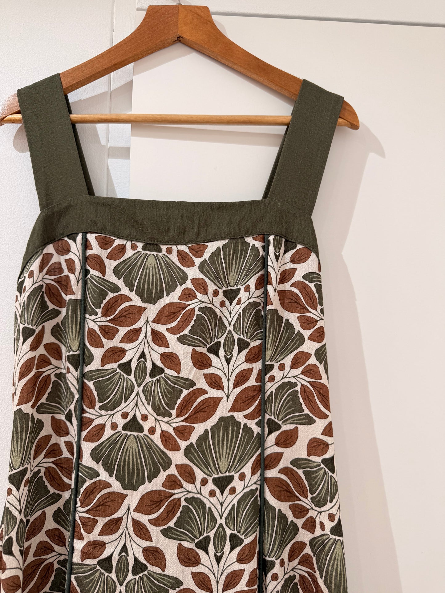 Vestido largo con estampado botánico 39391