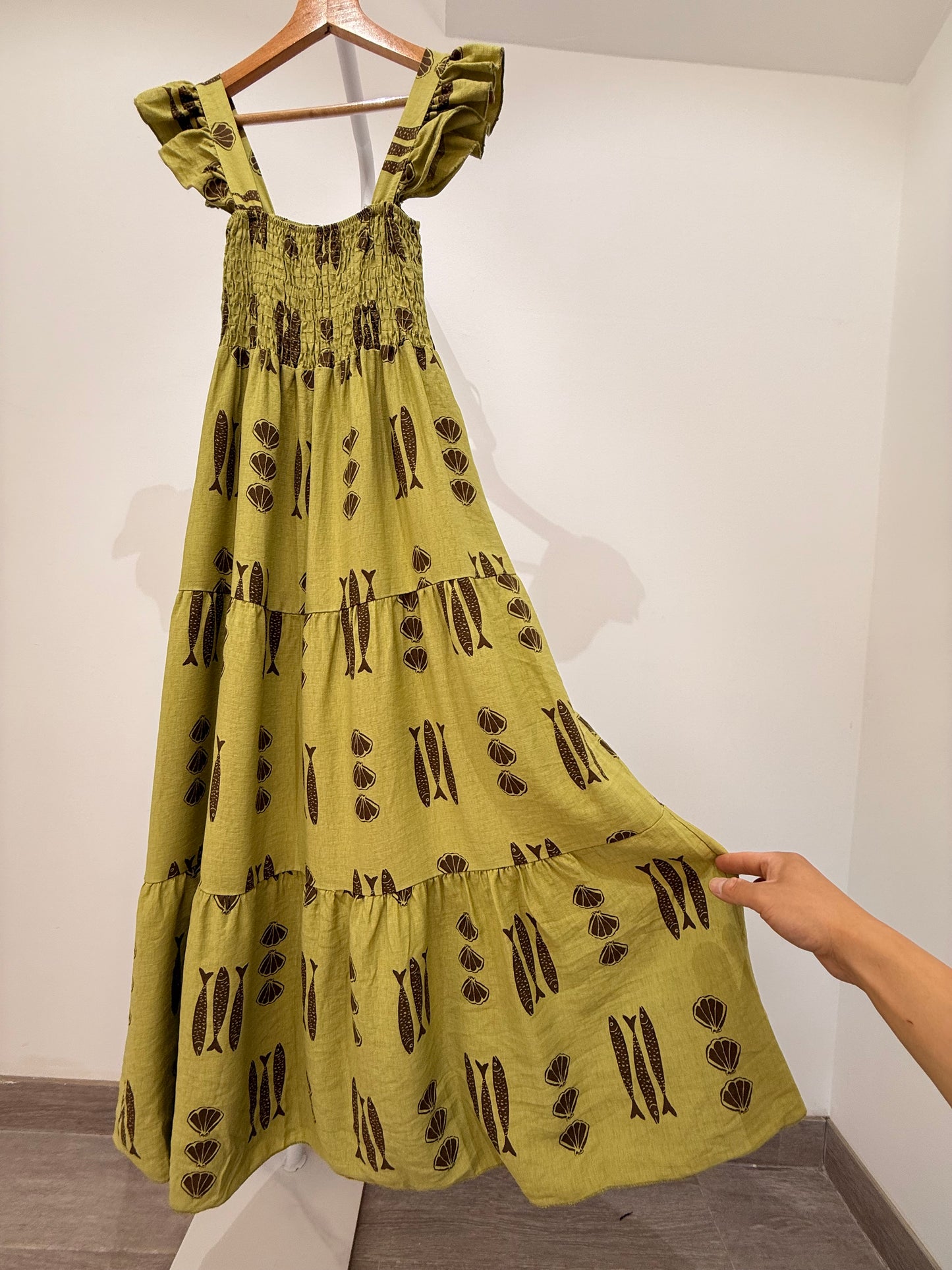 Vestido largo estampado marino 39775