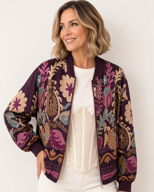 Bomber Satinado Floral 5367