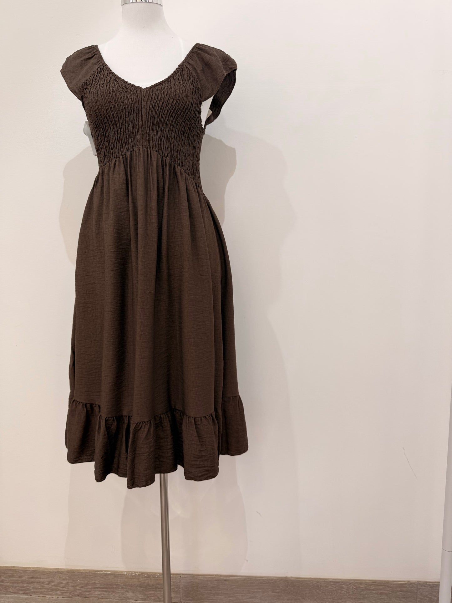 Vestido Midi Nido de Abeja