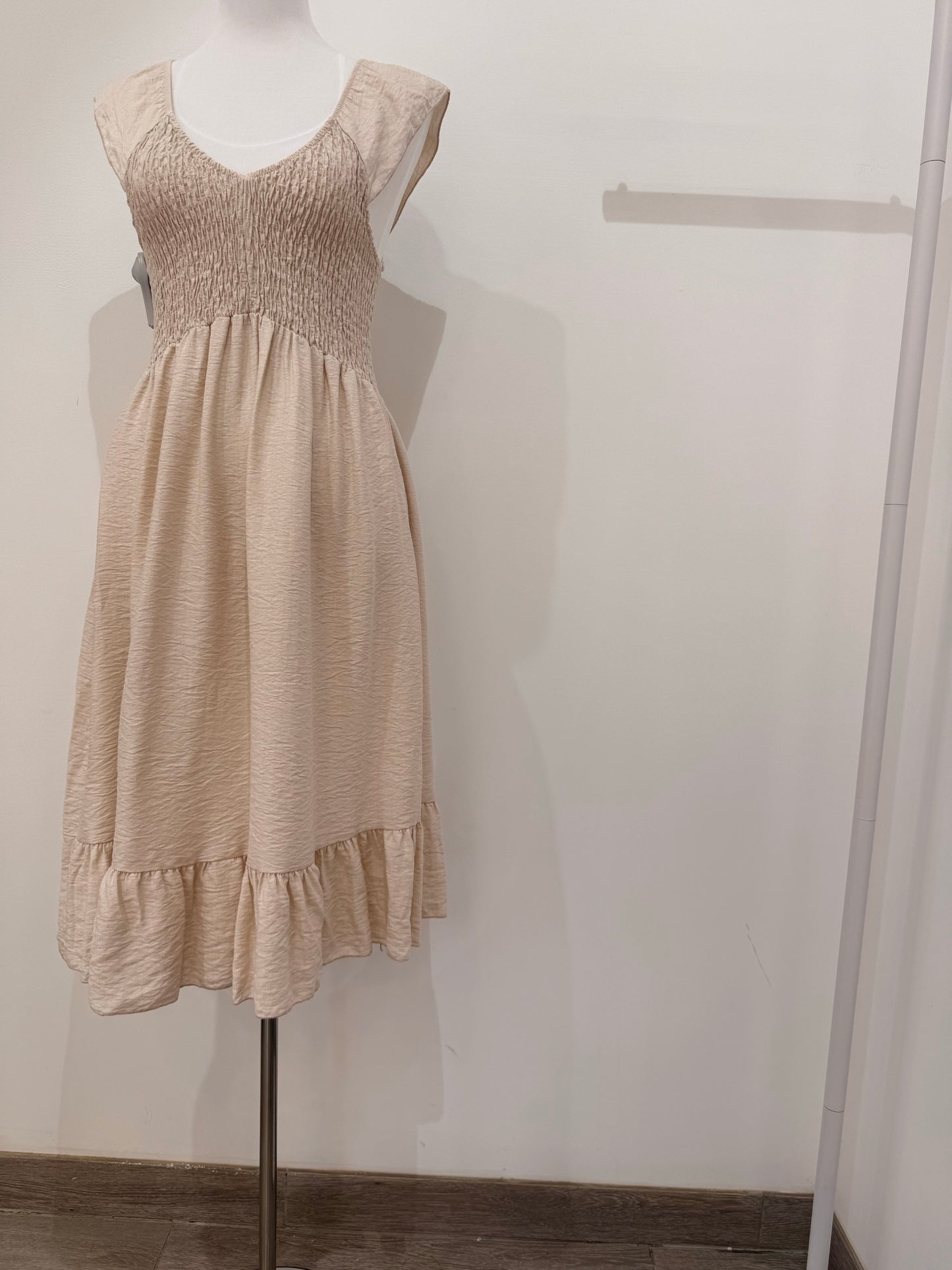 Vestido Midi Nido de Abeja