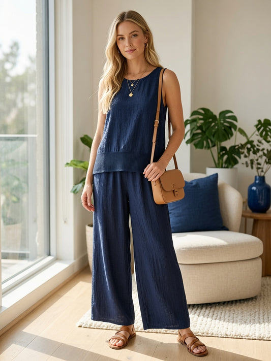 Blusa Corrugada con Bajo Calado