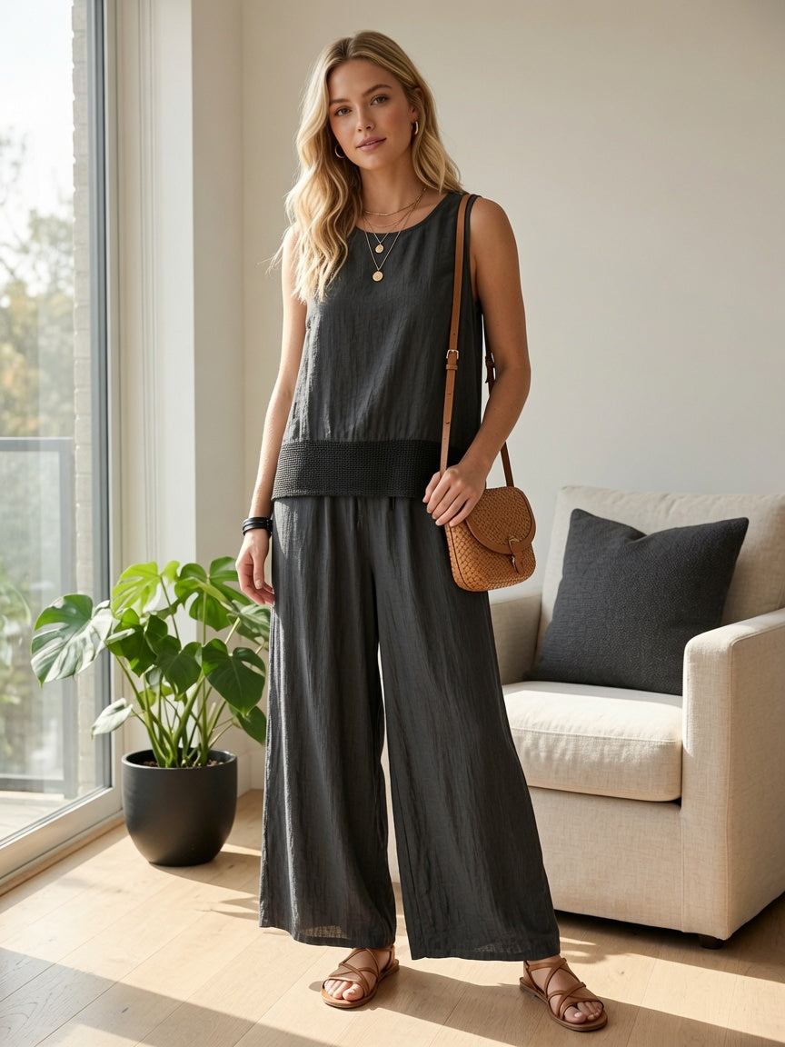 Blusa Corrugada con Bajo Calado