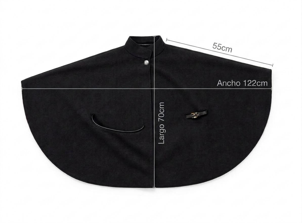 Poncho de cuello alto 717
