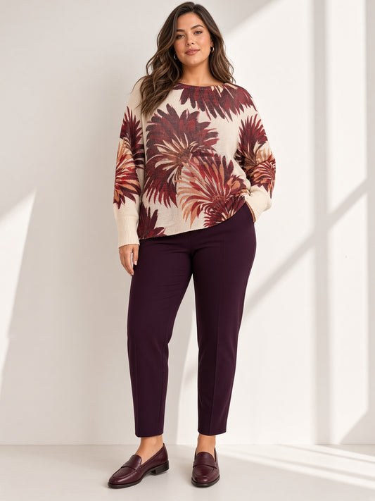 Suéter estilo oversize con estampado 9066