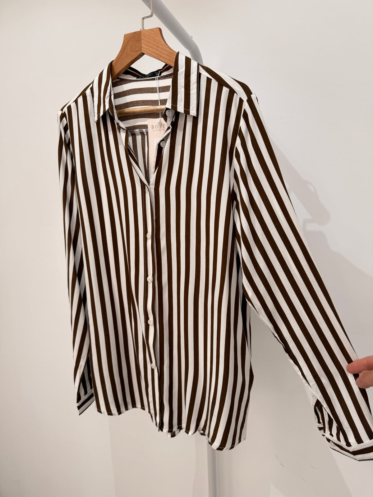 Camisa de rayas Marrón 2282