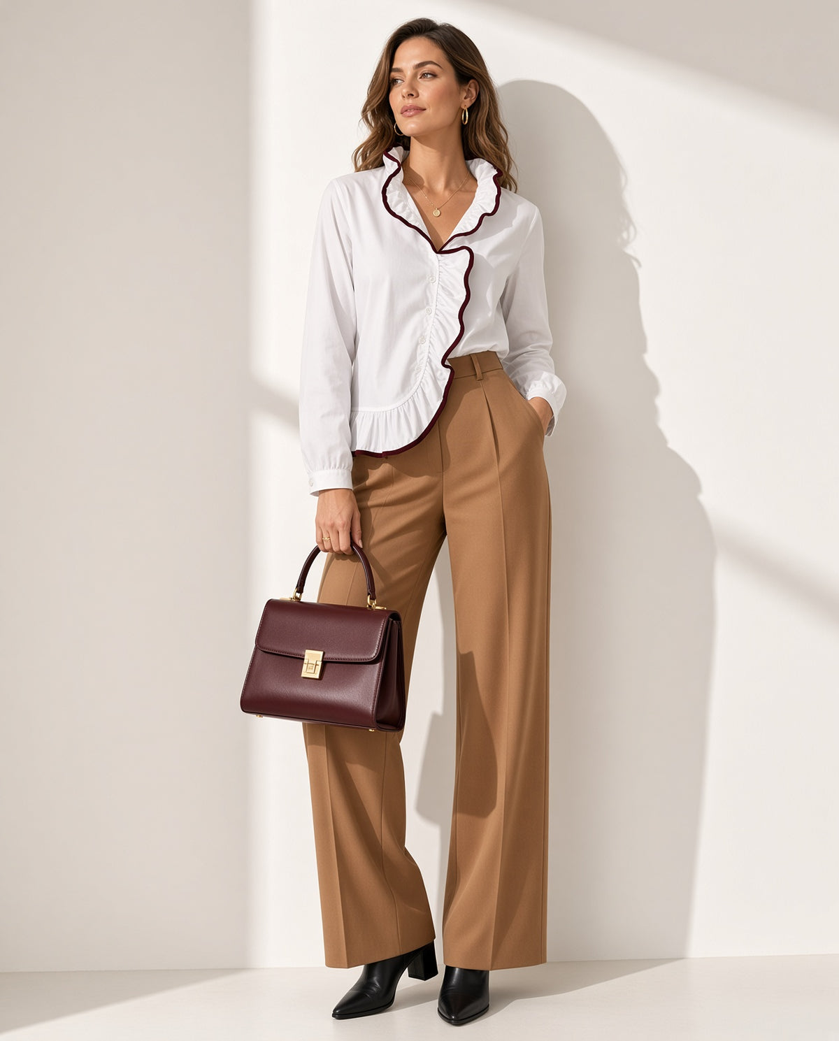 Camisa con volantes 39818