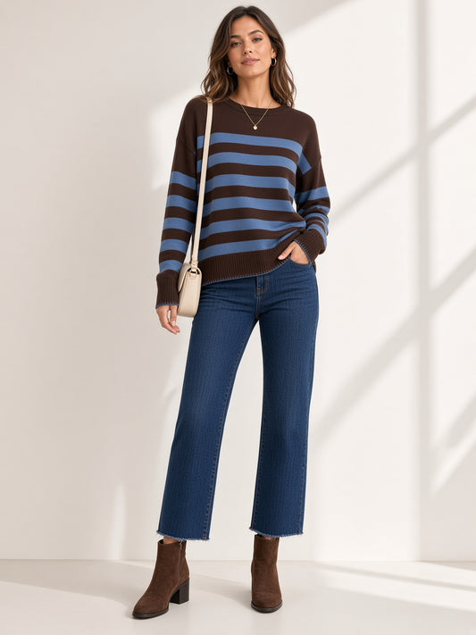 Jersey de punto a rayas 80682